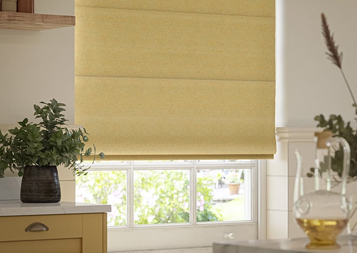 Atina (Blackout), Yellow Joy - Motorised Roman Blind - Image 5
